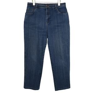 Bill Blass 1990s Vintage High Rise Straight Leg Mom Jeans Size 16 33"